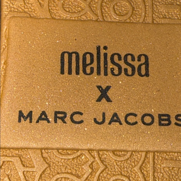 Melissa Ruby + Marc Jacobs ballerina flats in gold Size 6 NWOB - Picture 3 of 10
